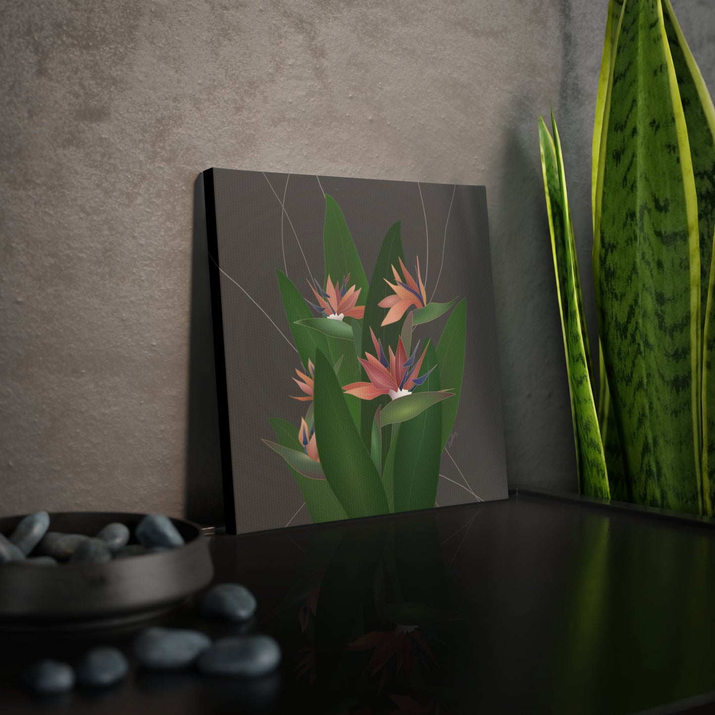 Canvas Photo Tile- Bird of Paradise