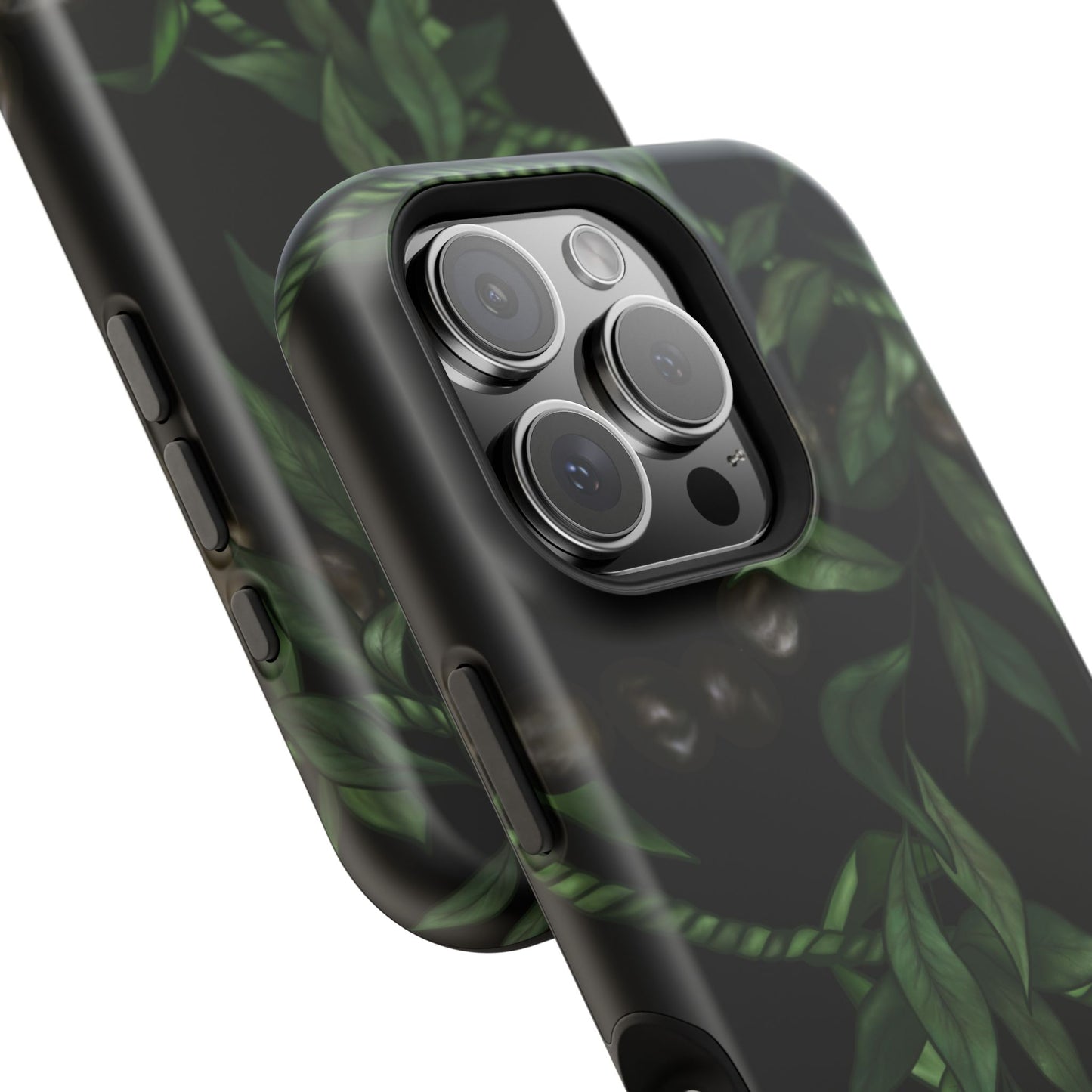 Kukui Nut, Maile, Ti Leaf Lei (Black), MAGSAFE