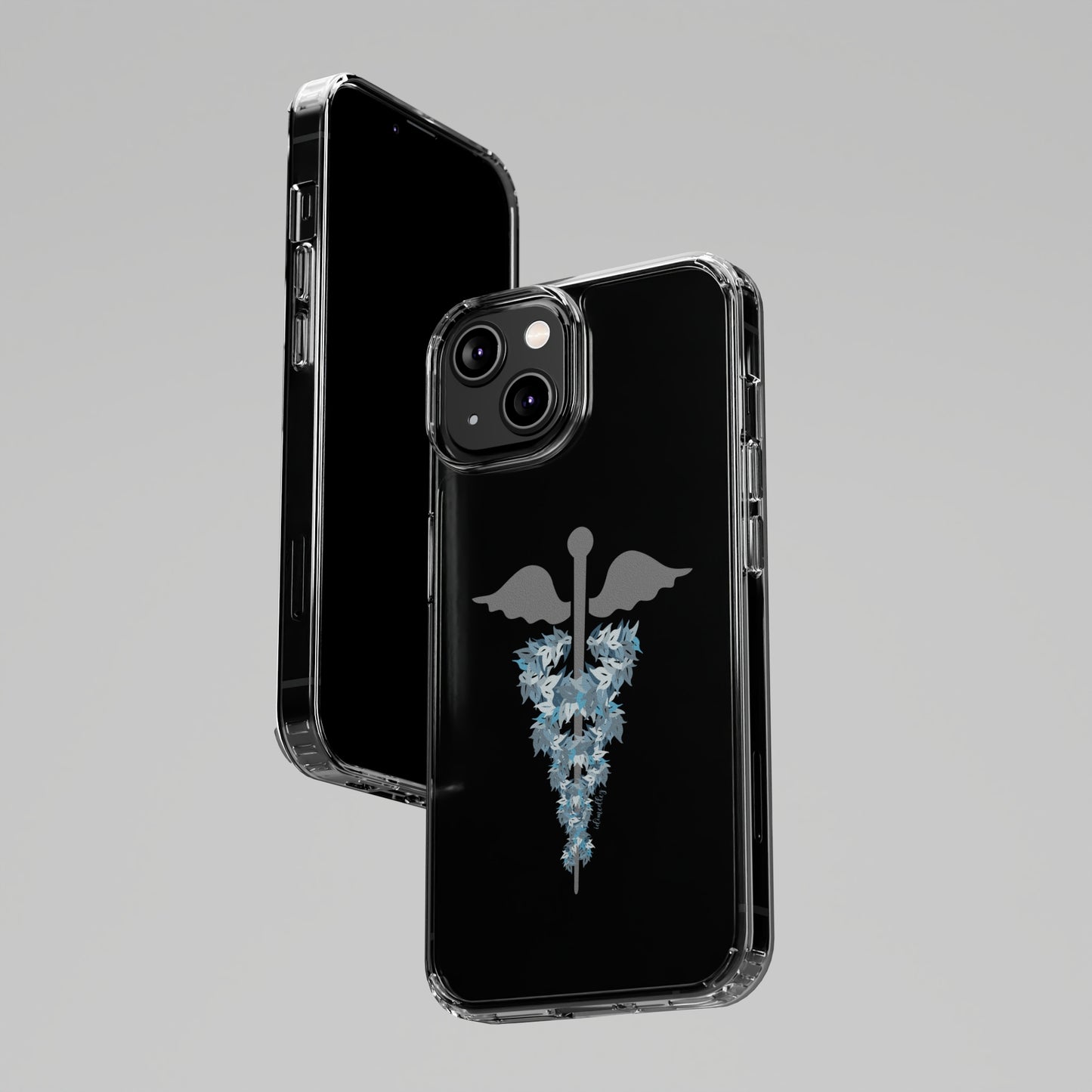 Caduceus Medical Symbol with Blue Maile Lei CLEAR Case