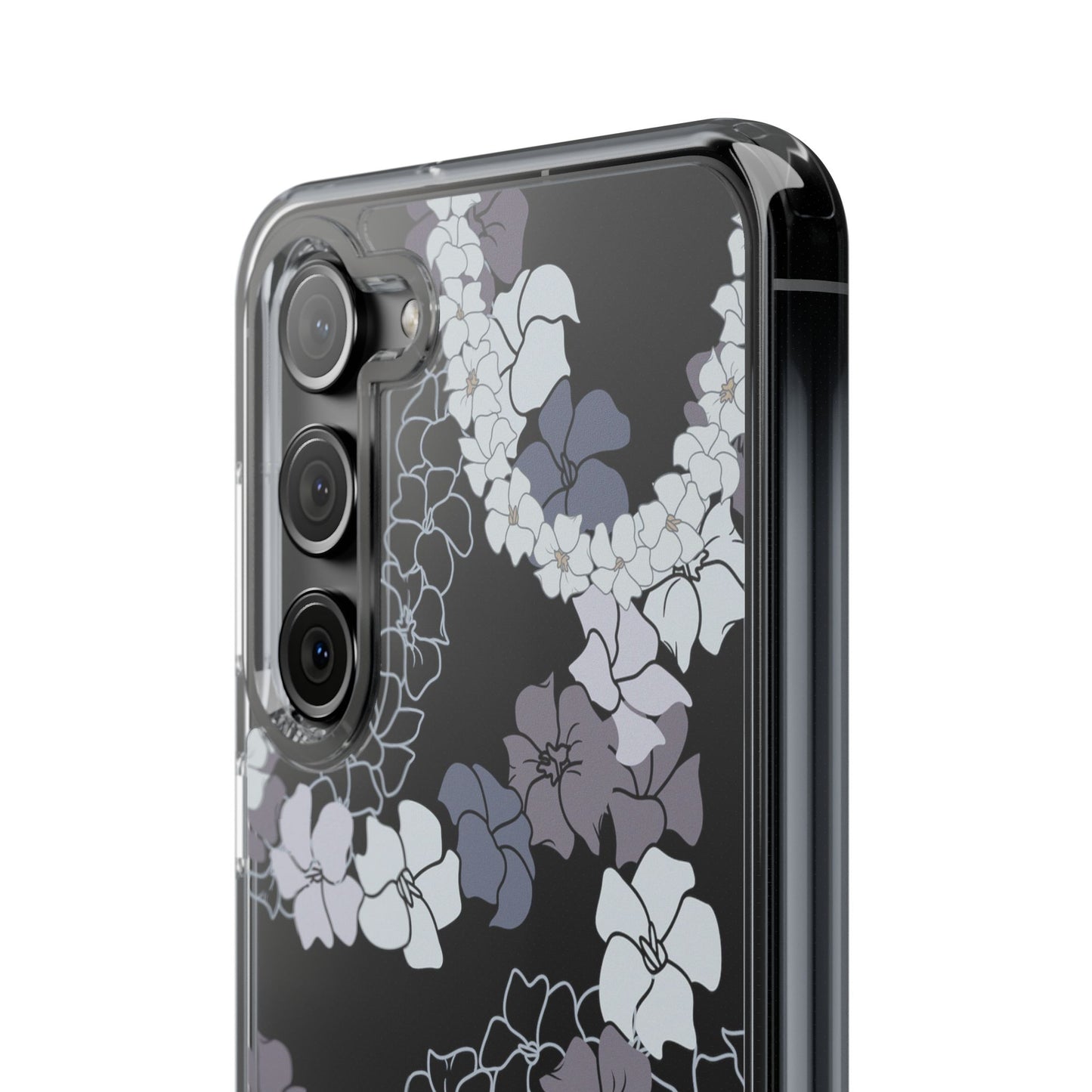 Puakenikeni En Face Flower Leis (Blue and Purple) CLEAR Case