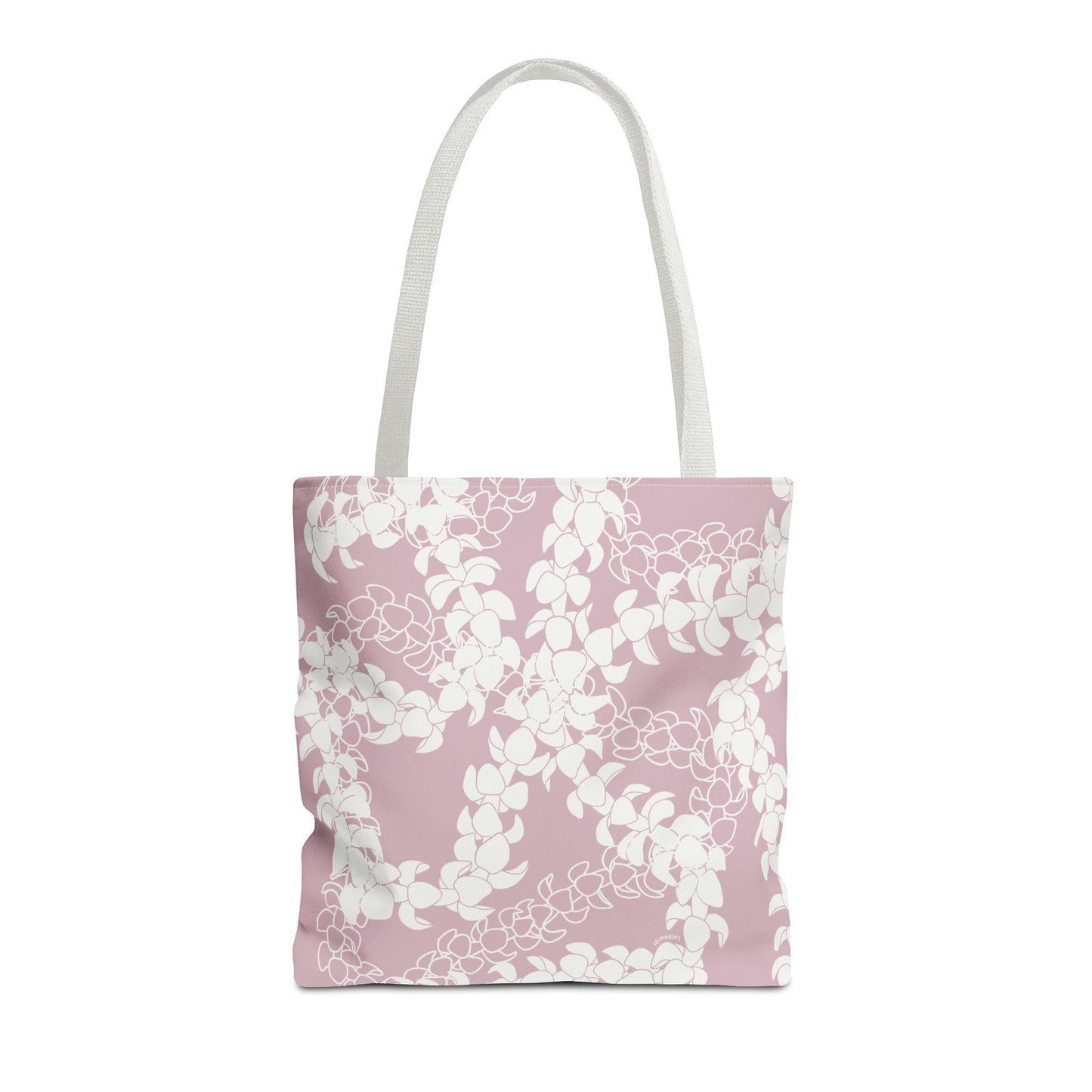 Tote Bag- Puakenikeni Curvilinear Lei (Rosey Pink)