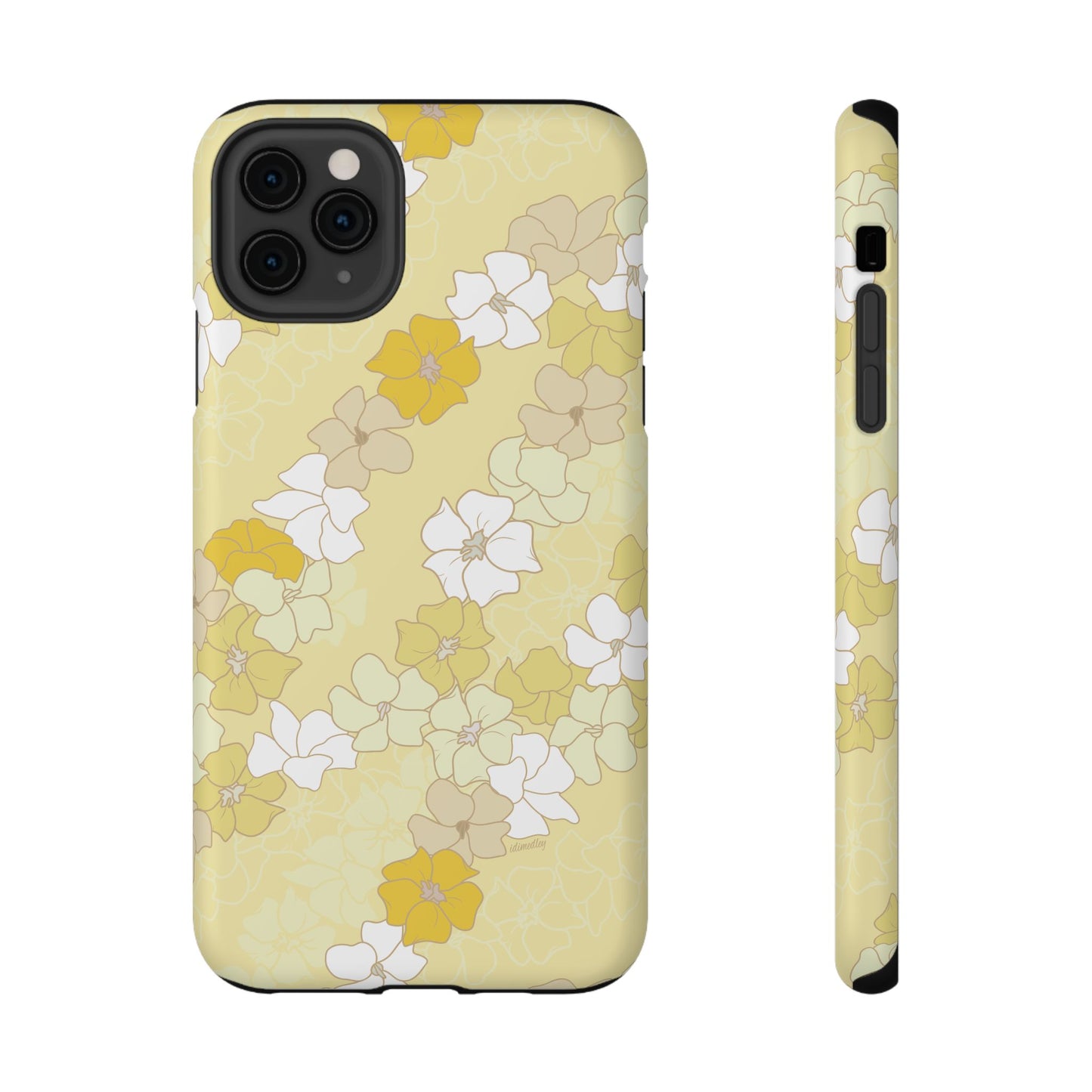 Puakenikeni En Face Flower Leis (Yellow)