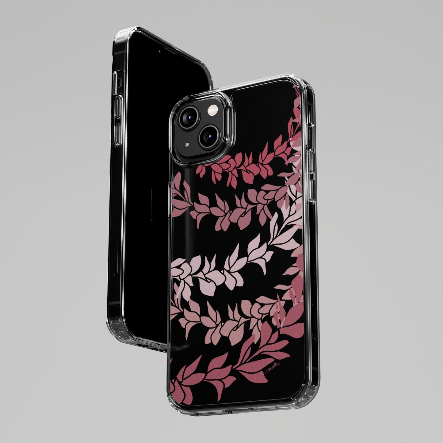 Pink Plumeria Flower Leis CLEAR Case