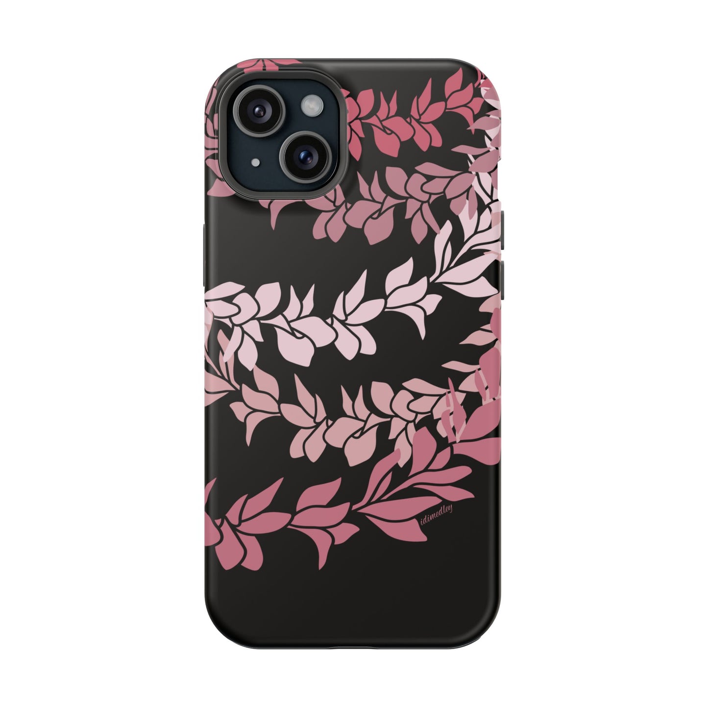 Plumeria Leis in Color Me Pinks (Black)