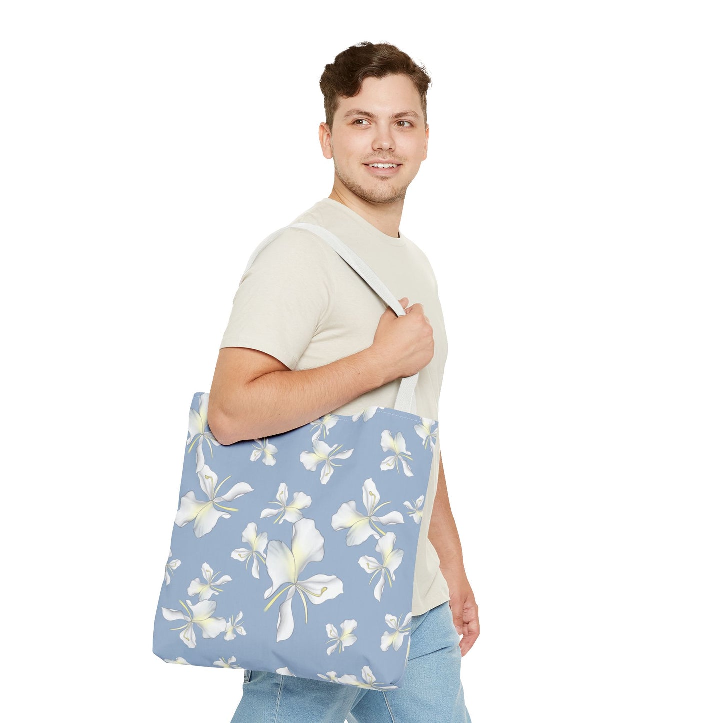 Tote bag- Awapuhi Falling (Cyan)