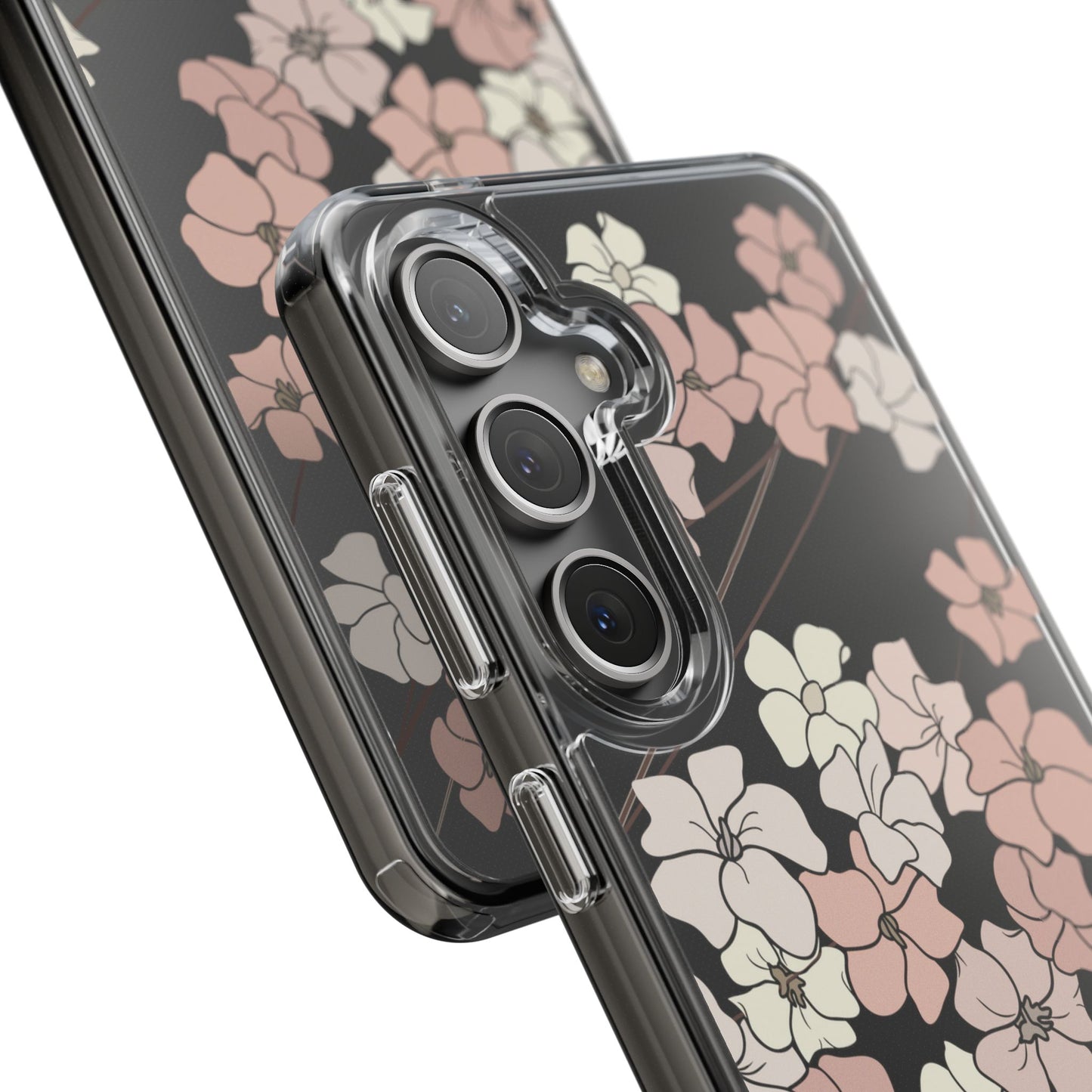 Puakenikeni En Face Flower Swirls (Peachy Pinks) CLEAR Case