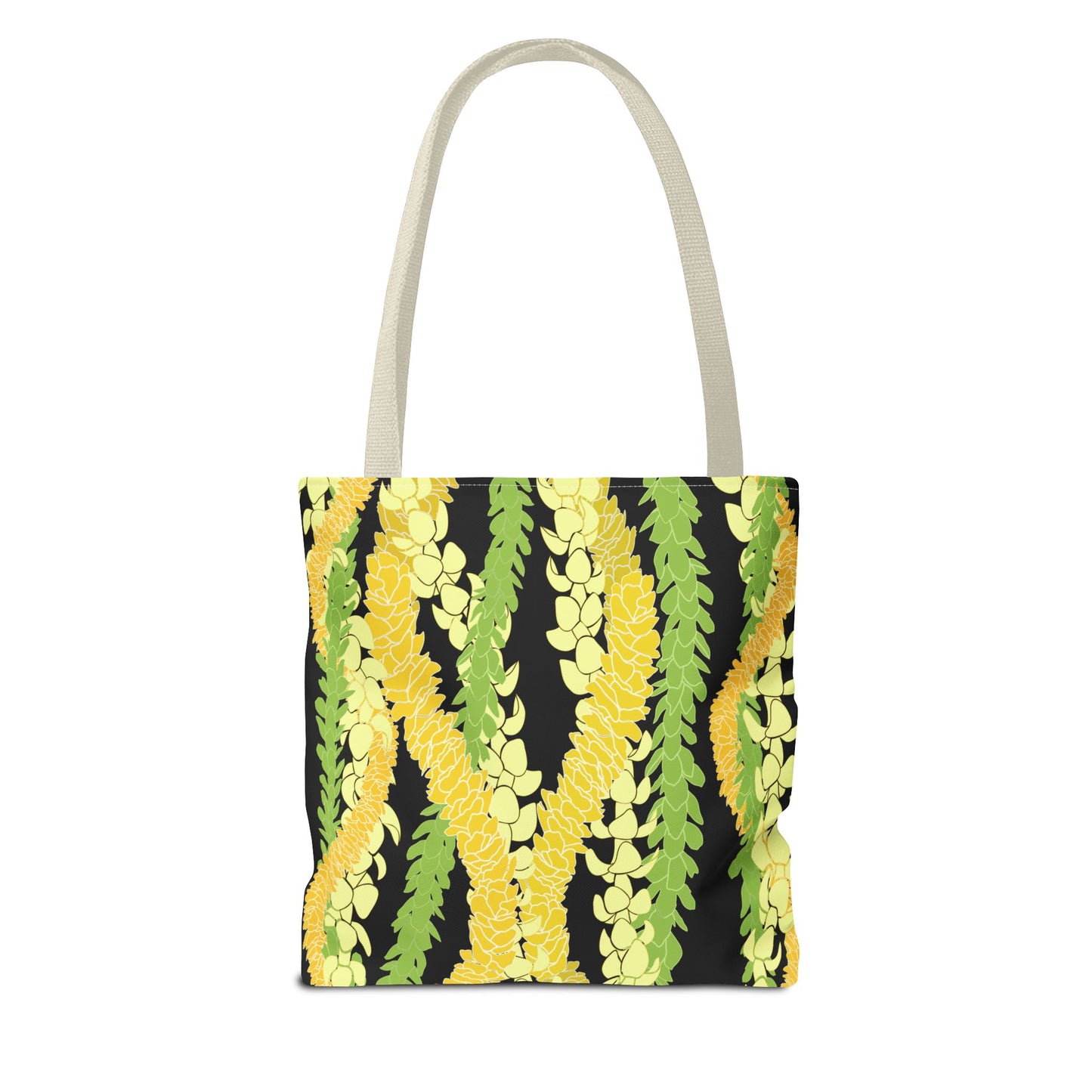 Tote bag- Triple Strand Ilima, Pakalana, and Puakenikeni Leis (Black)