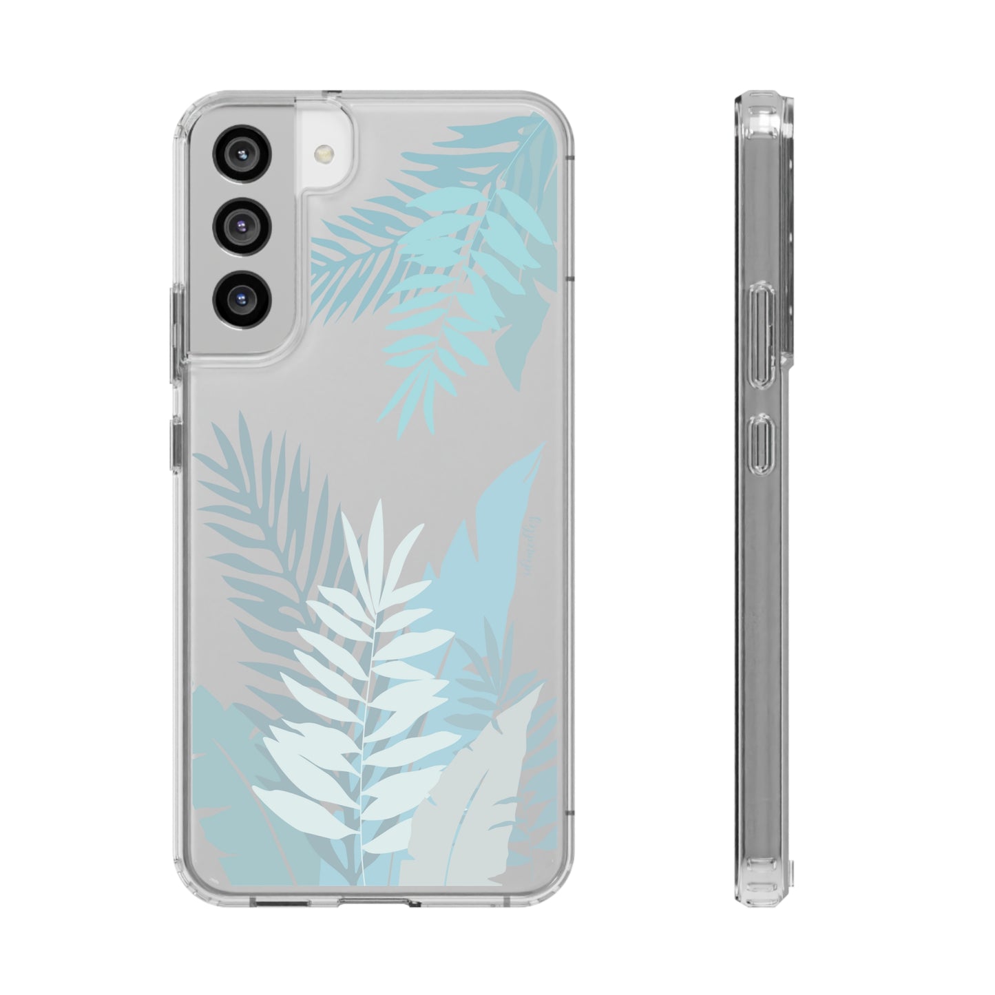Whispering Leaves (Blue) CLEAR Case