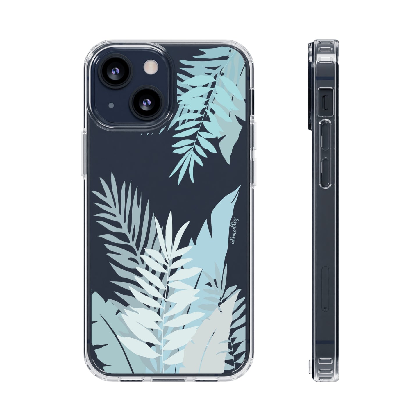 Whispering Leaves (Blue) CLEAR Case