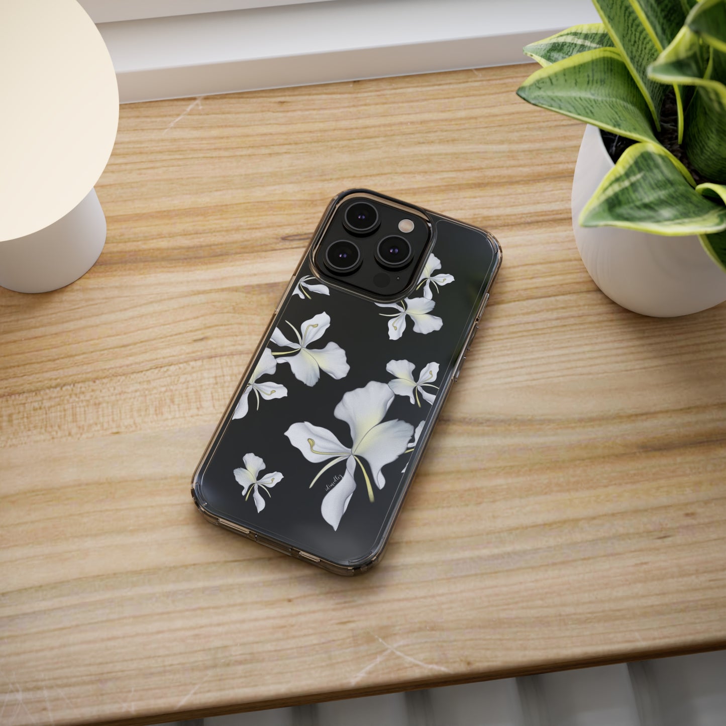 Awapuhi Butterfly Ginger Falling Flowers CLEAR Case