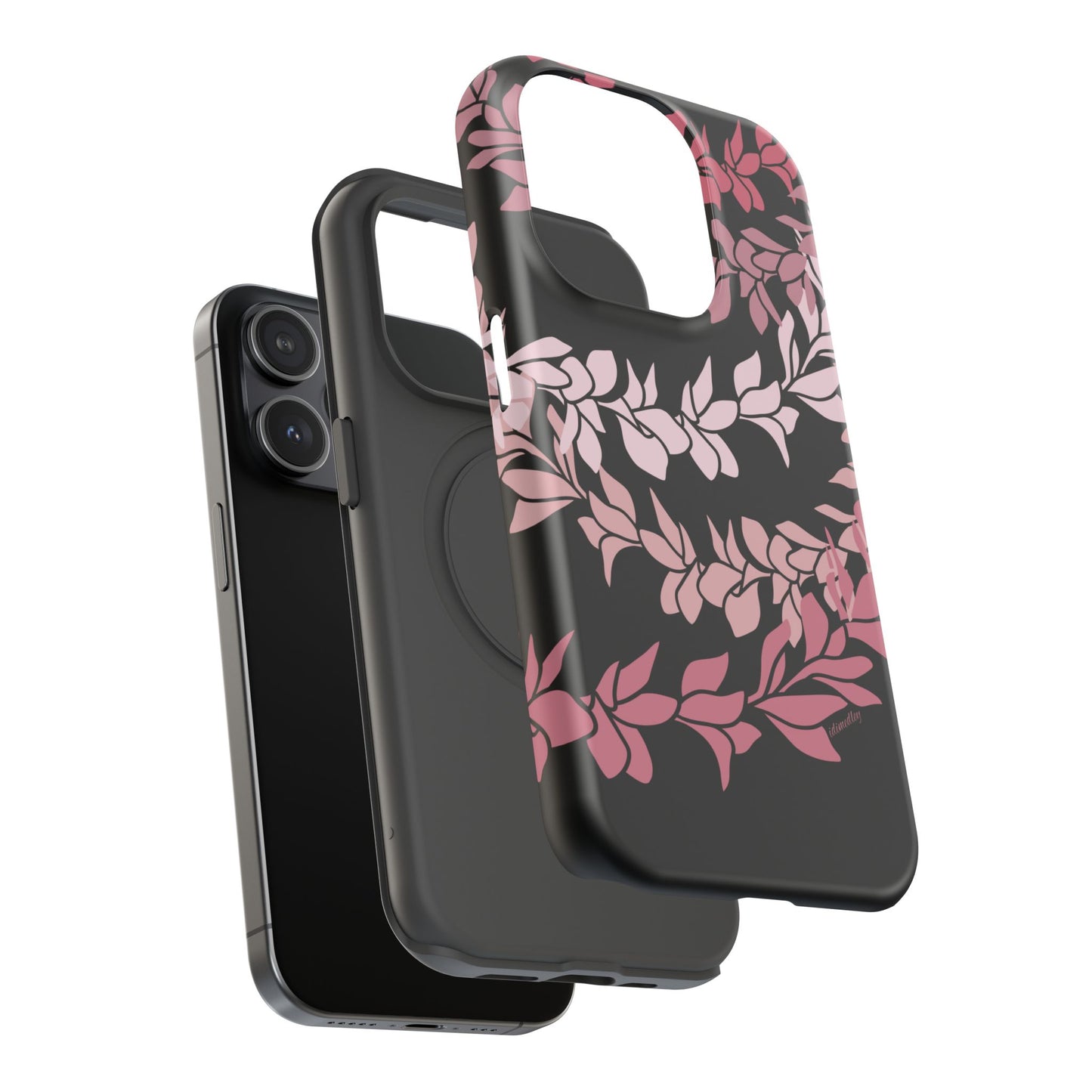 Plumeria Leis in Color Me Pinks (Black)