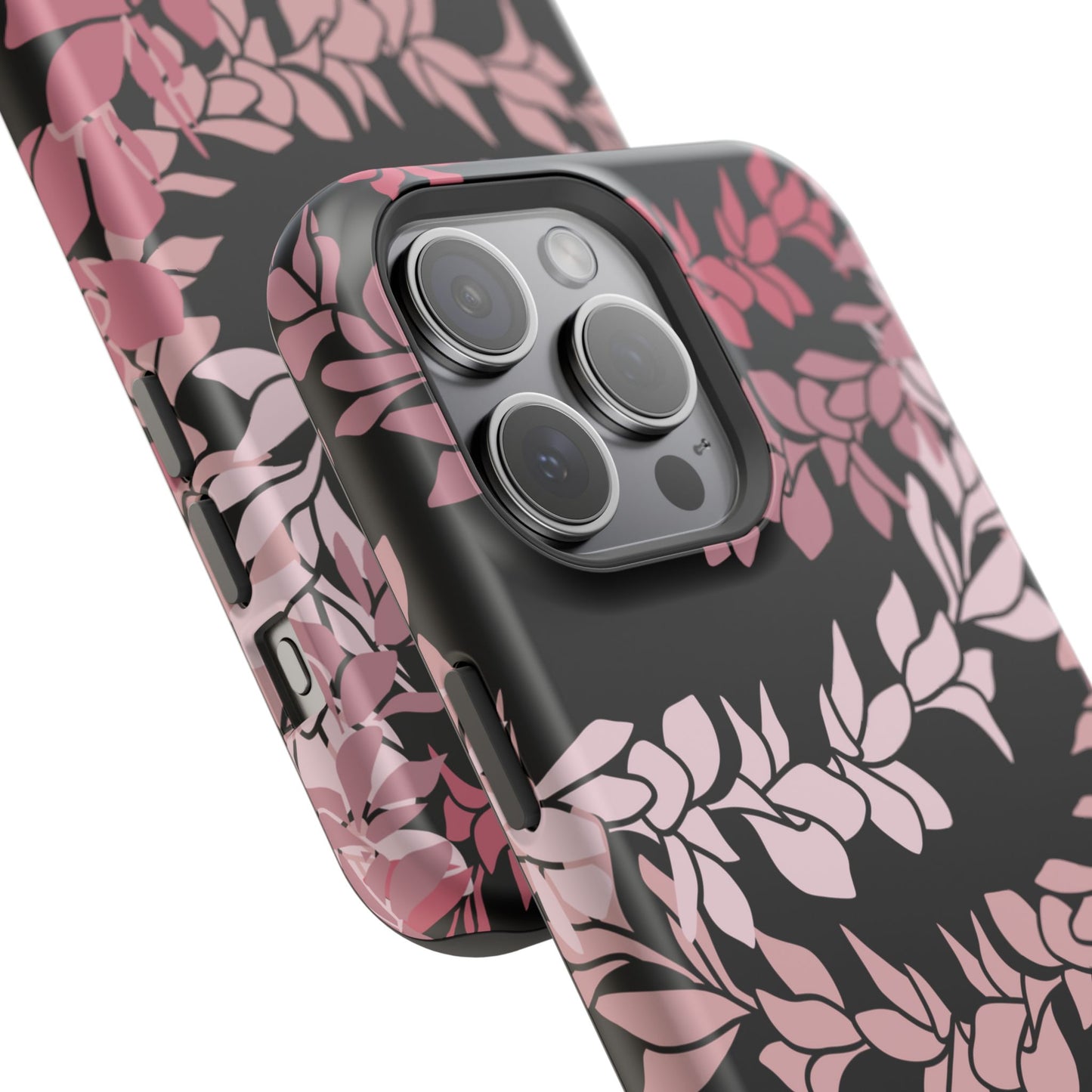 Plumeria Leis in Color Me Pinks (Black)