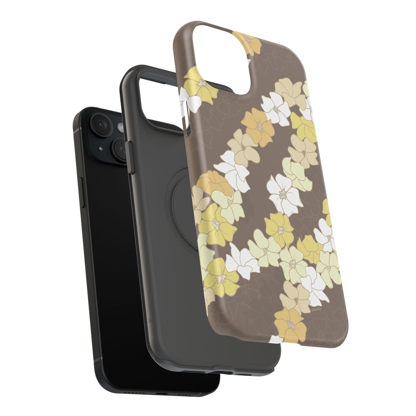 Puakenikeni En Face Flower Leis (Brown)