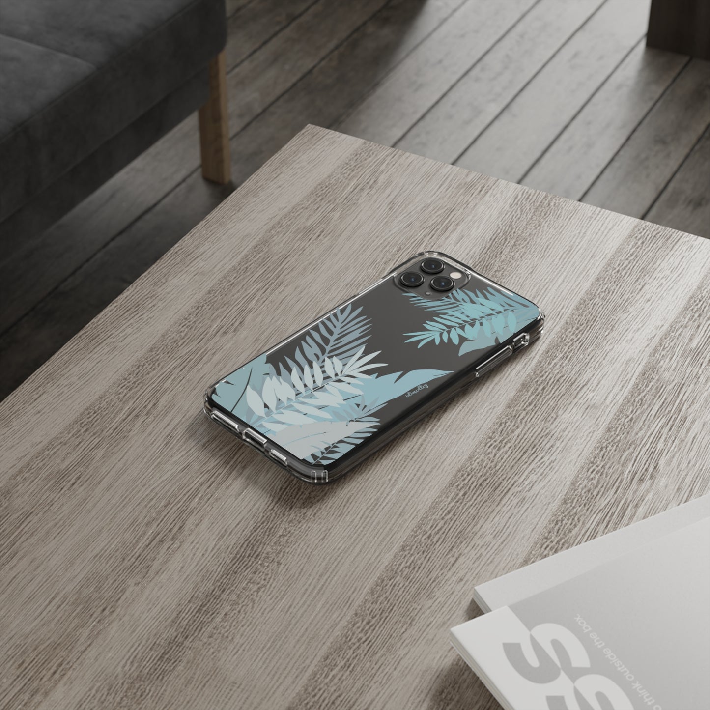 Whispering Leaves (Blue) CLEAR Case