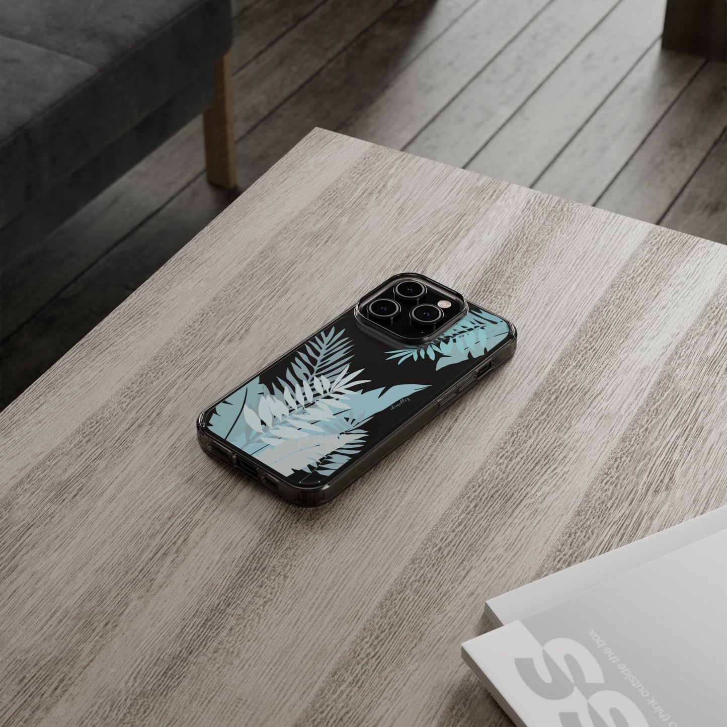 Whispering Leaves (Blue) CLEAR Case