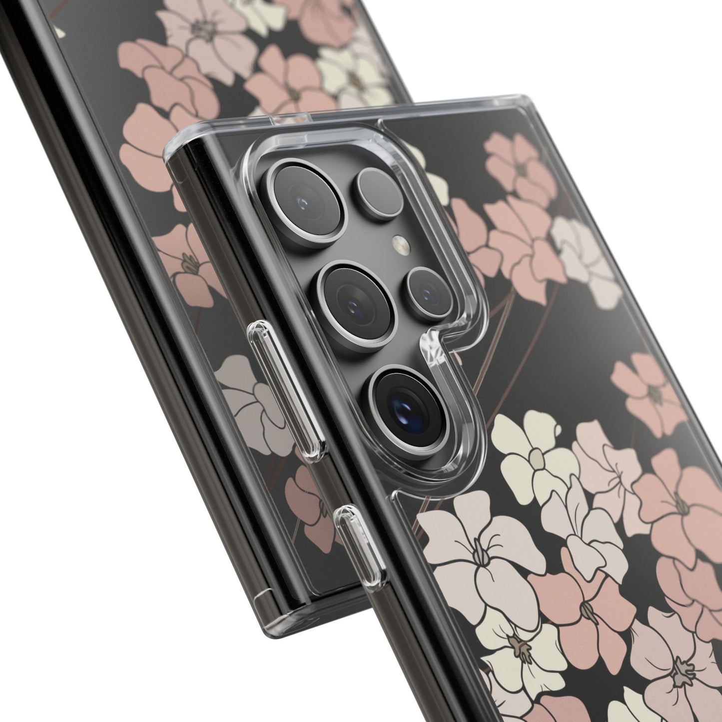Puakenikeni En Face Flower Swirls (Peachy Pinks) CLEAR Case