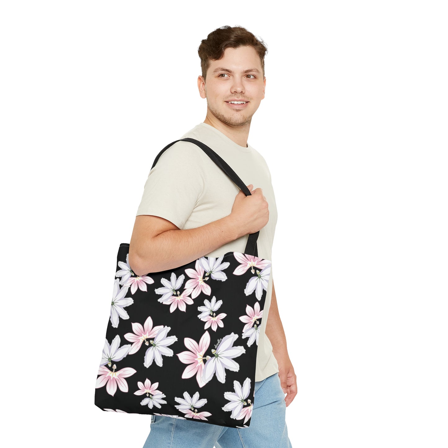Tote bag- Naupaka Love Story (Black)