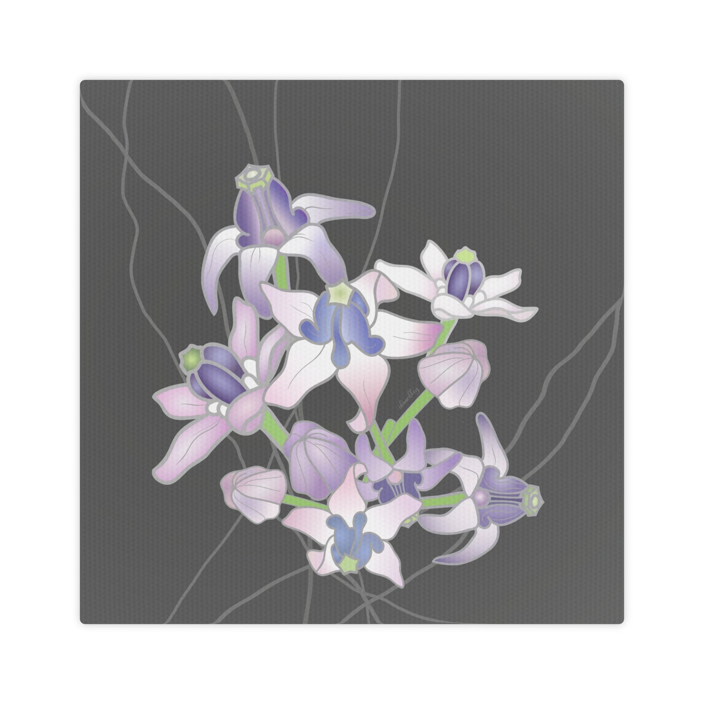 Canvas Photo Tile- Crown Flower