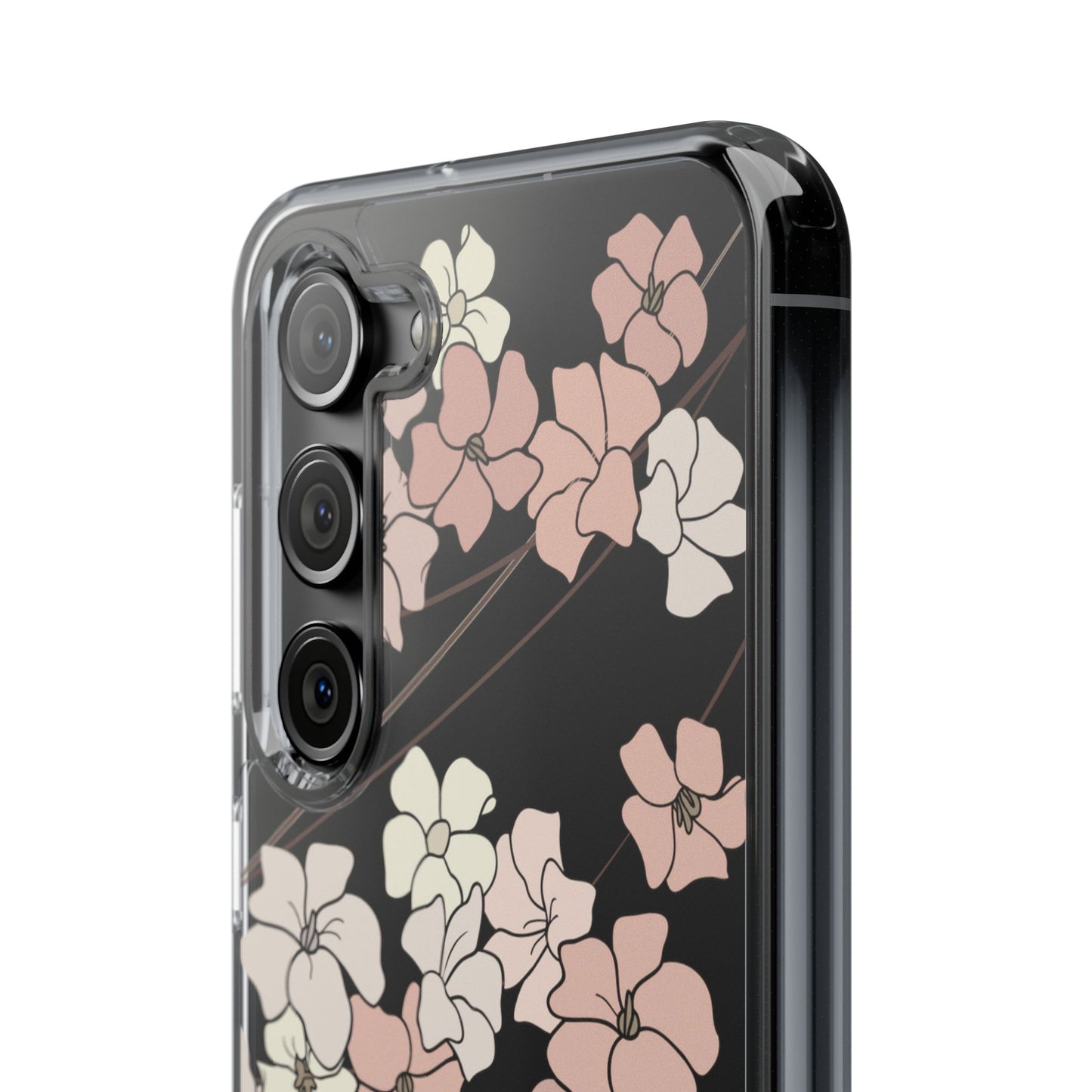 Puakenikeni En Face Flower Swirls (Peachy Pinks) CLEAR Case