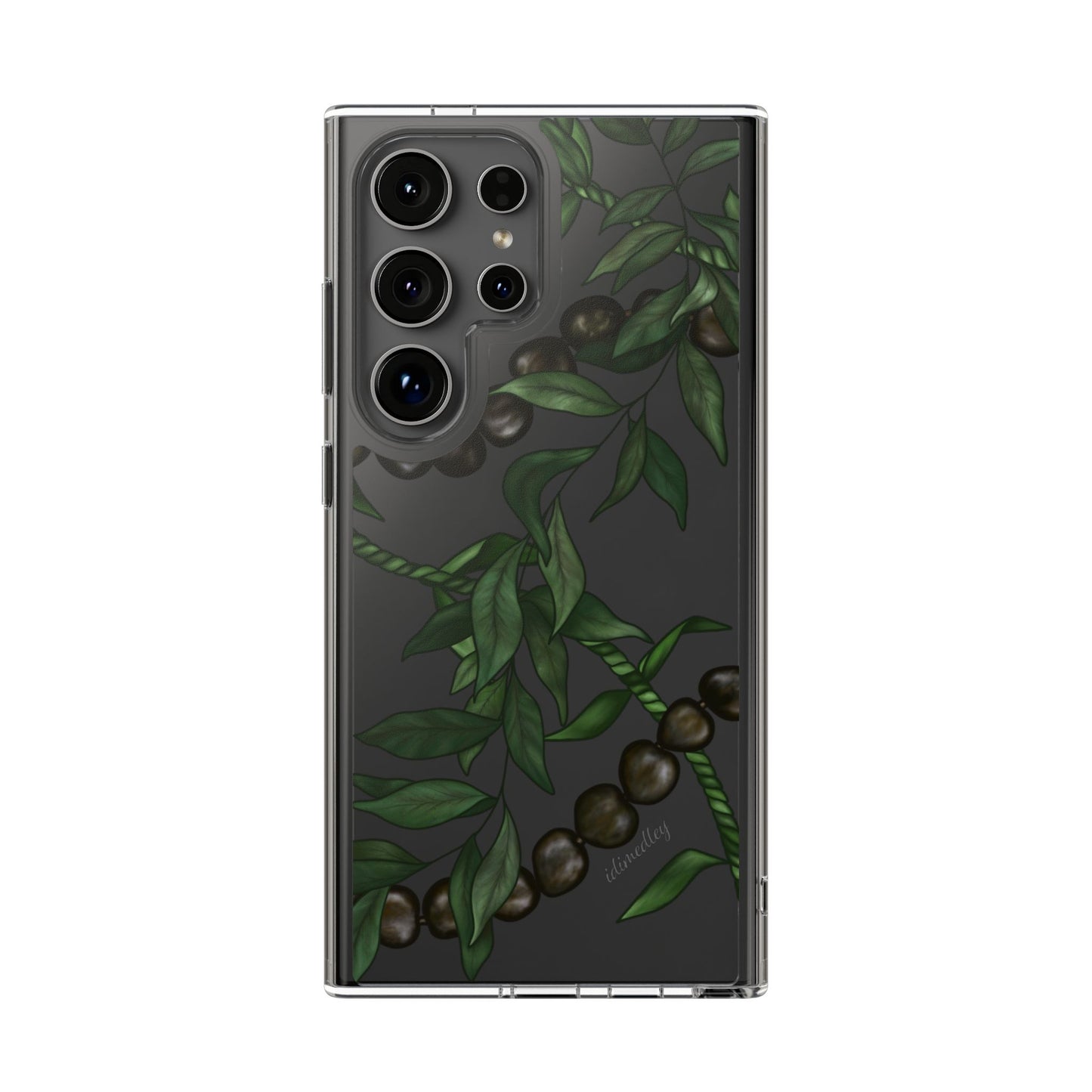 Kukui Nut, Maile and Ti Leaf Lei CLEAR Case
