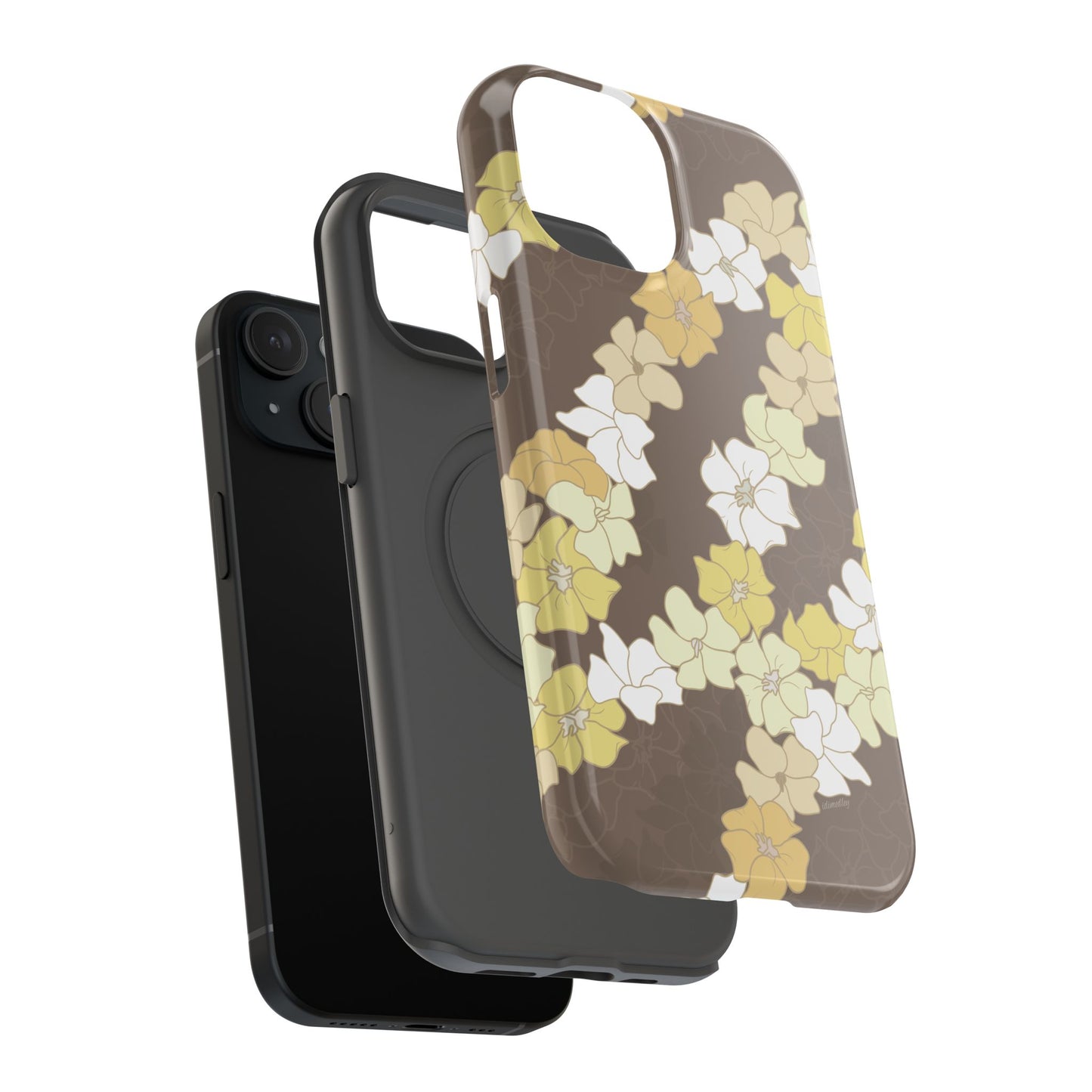 Puakenikeni En Face Flower Leis (Brown)