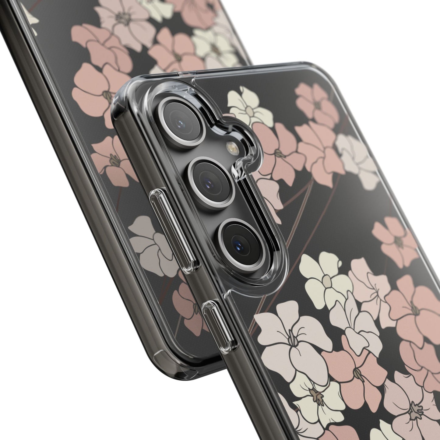 Puakenikeni En Face Flower Swirls (Peachy Pinks) CLEAR Case