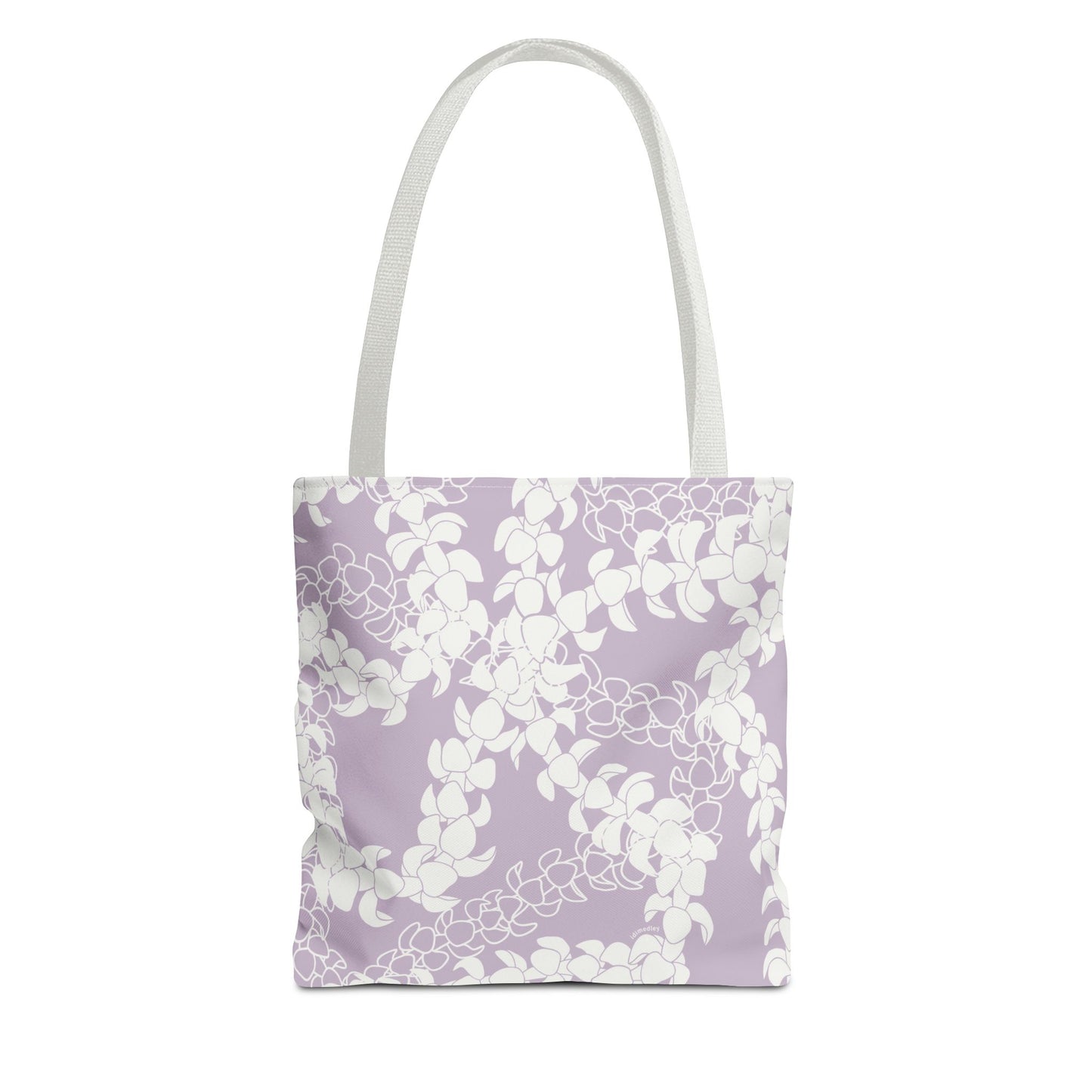 Tote Bag- Puakenikeni Curvilinear Lei (Pinky Periwinkle)
