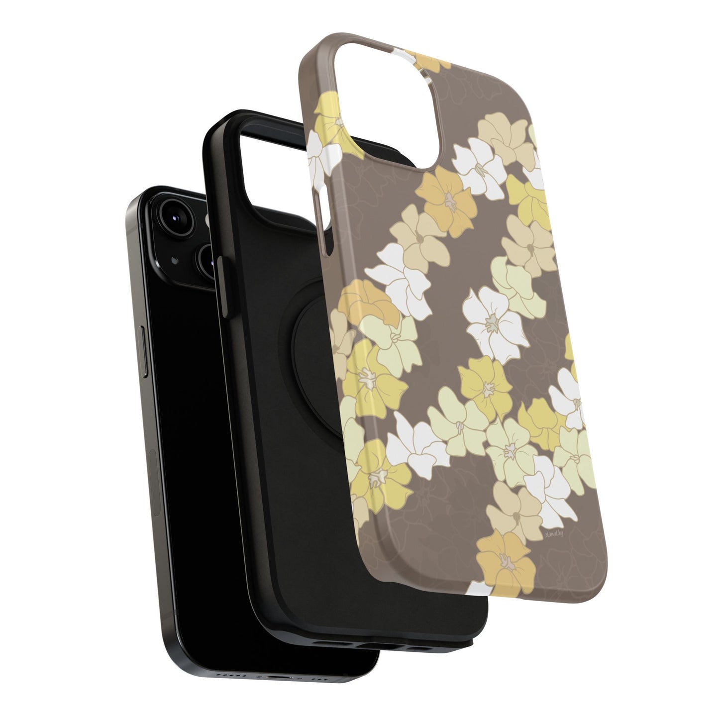 Puakenikeni En Face Flower Leis (Brown)