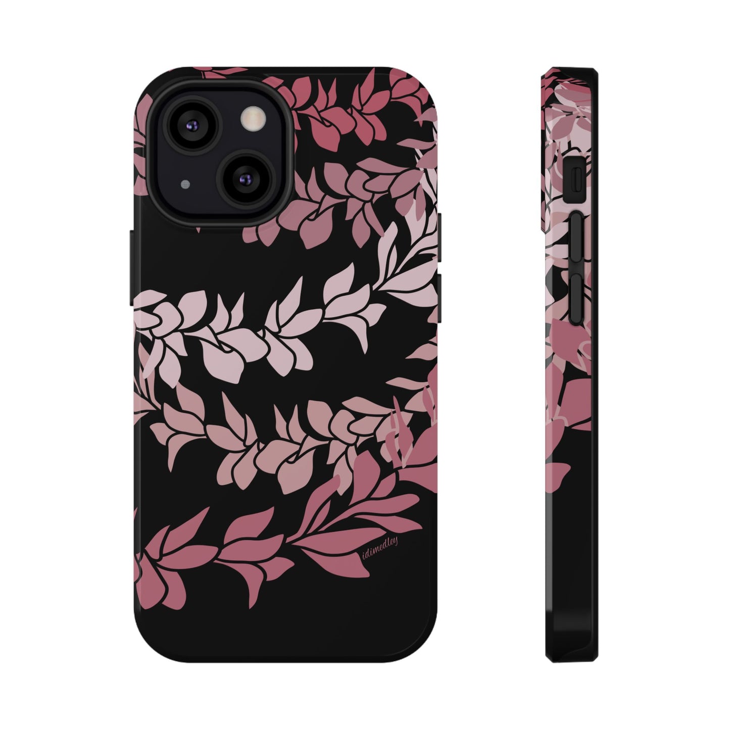 Plumeria Leis in Color Me Pinks (Black)
