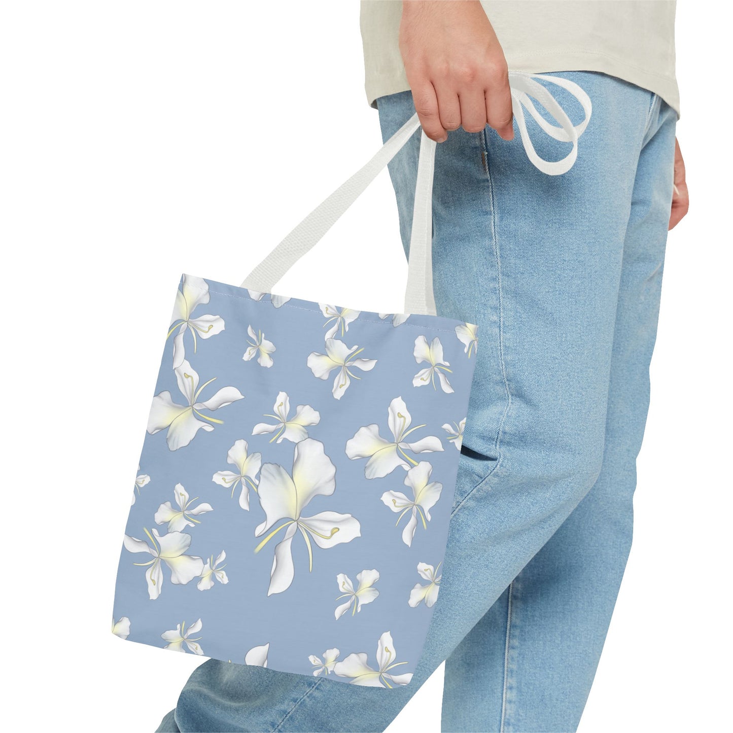 Tote bag- Awapuhi Falling (Cyan)