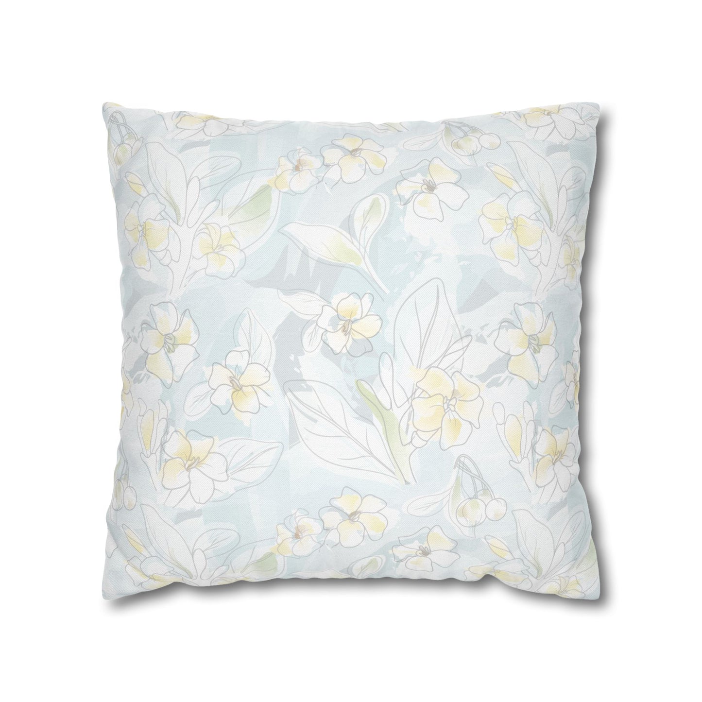 Canvas Throw Pillow Case- Puakenikeni Water Wash