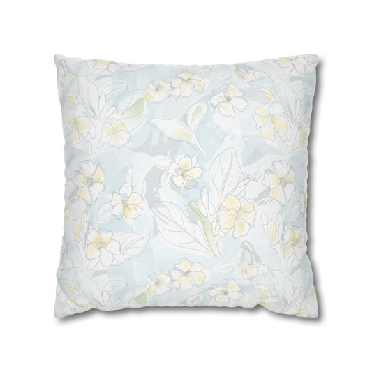 Canvas Throw Pillow Case- Puakenikeni Water Wash