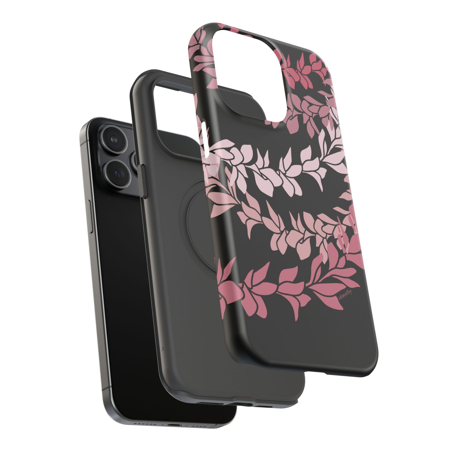 Plumeria Leis in Color Me Pinks (Black)