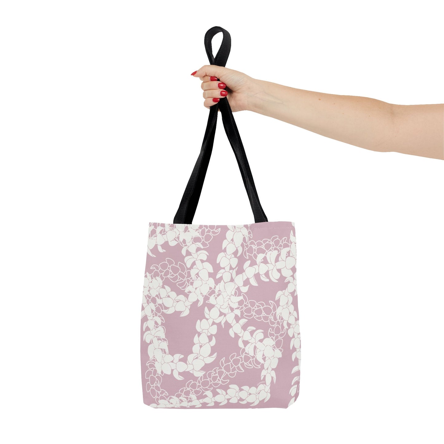 Tote Bag- Puakenikeni Curvilinear Lei (Rosey Pink)