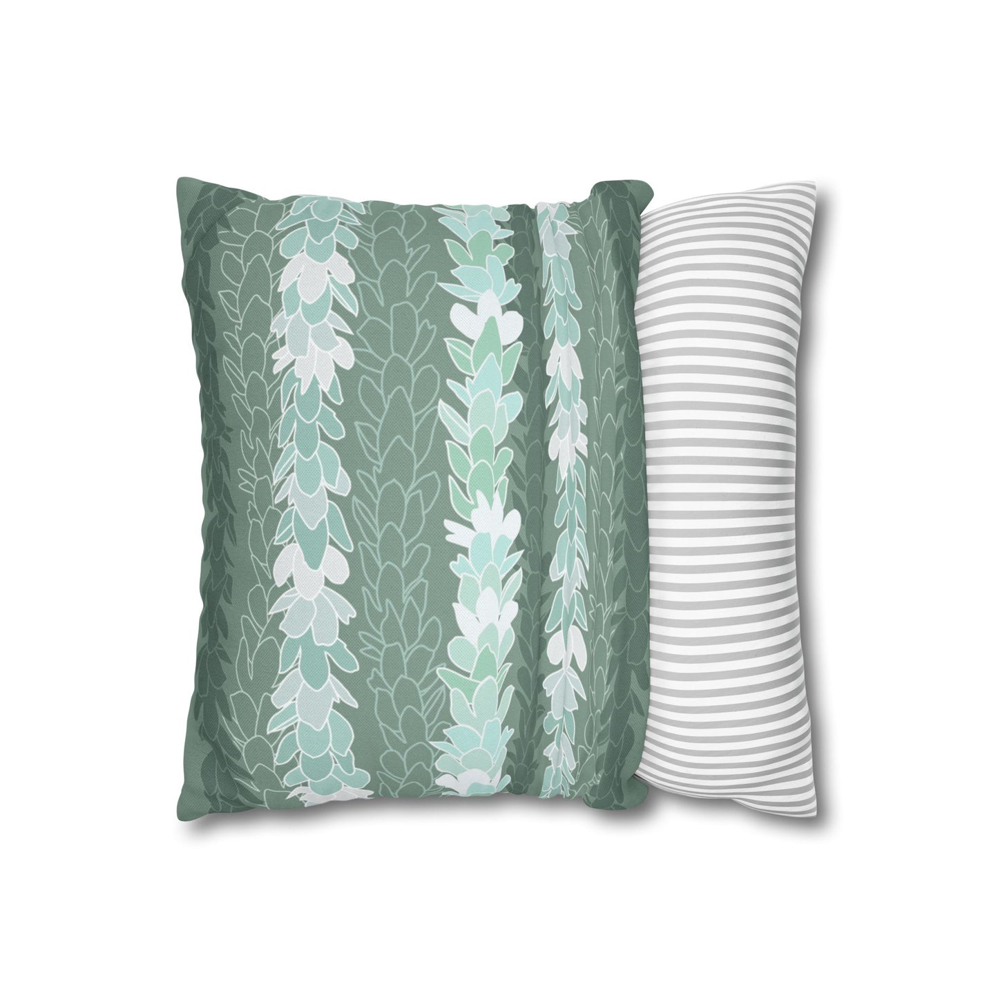 Canvas Throw Pillow Case- Pakalana Stringing Green