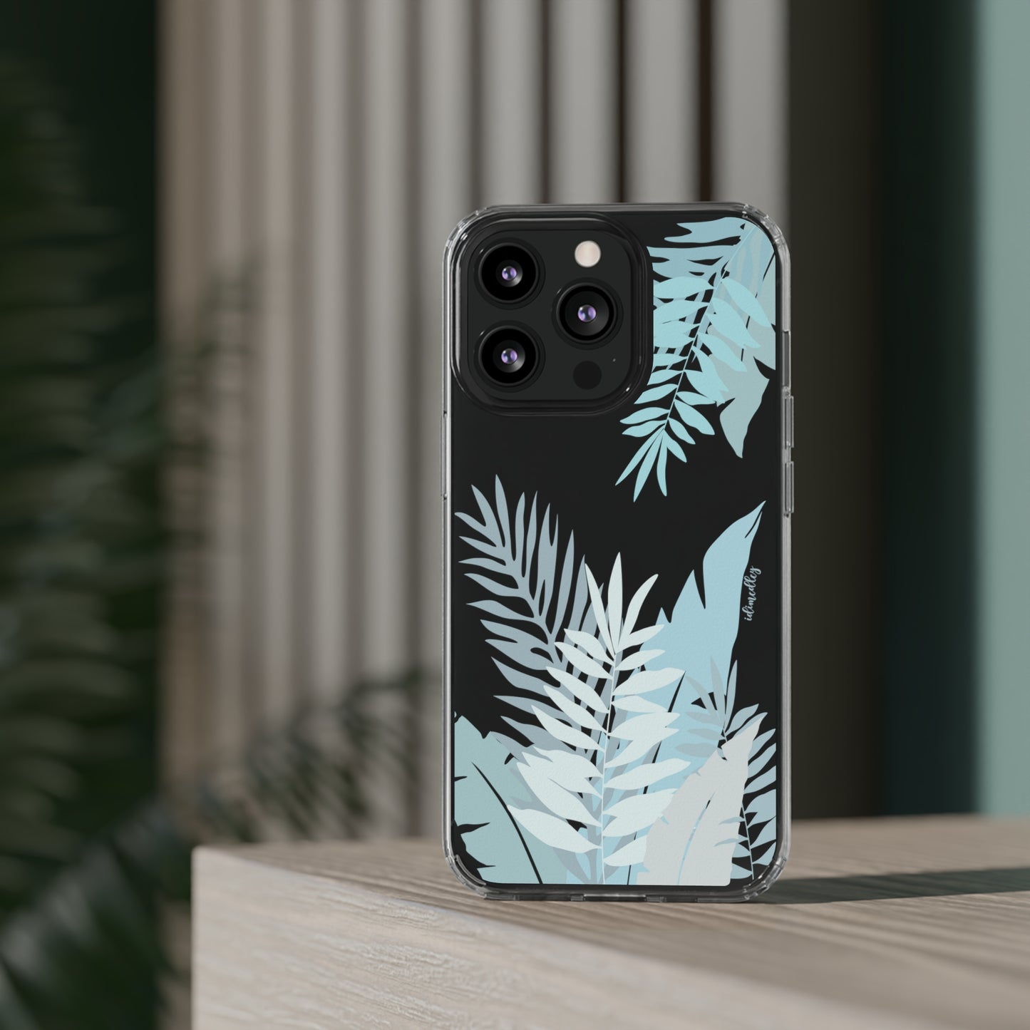 Whispering Leaves (Blue) CLEAR Case