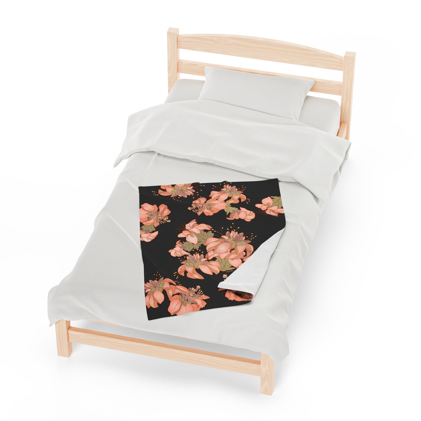 Velveteen Blanket- Hawaiian Wili Wili Flower