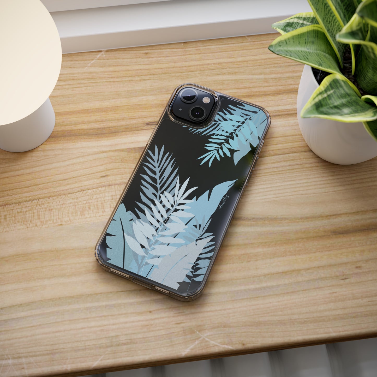 Whispering Leaves (Blue) CLEAR Case