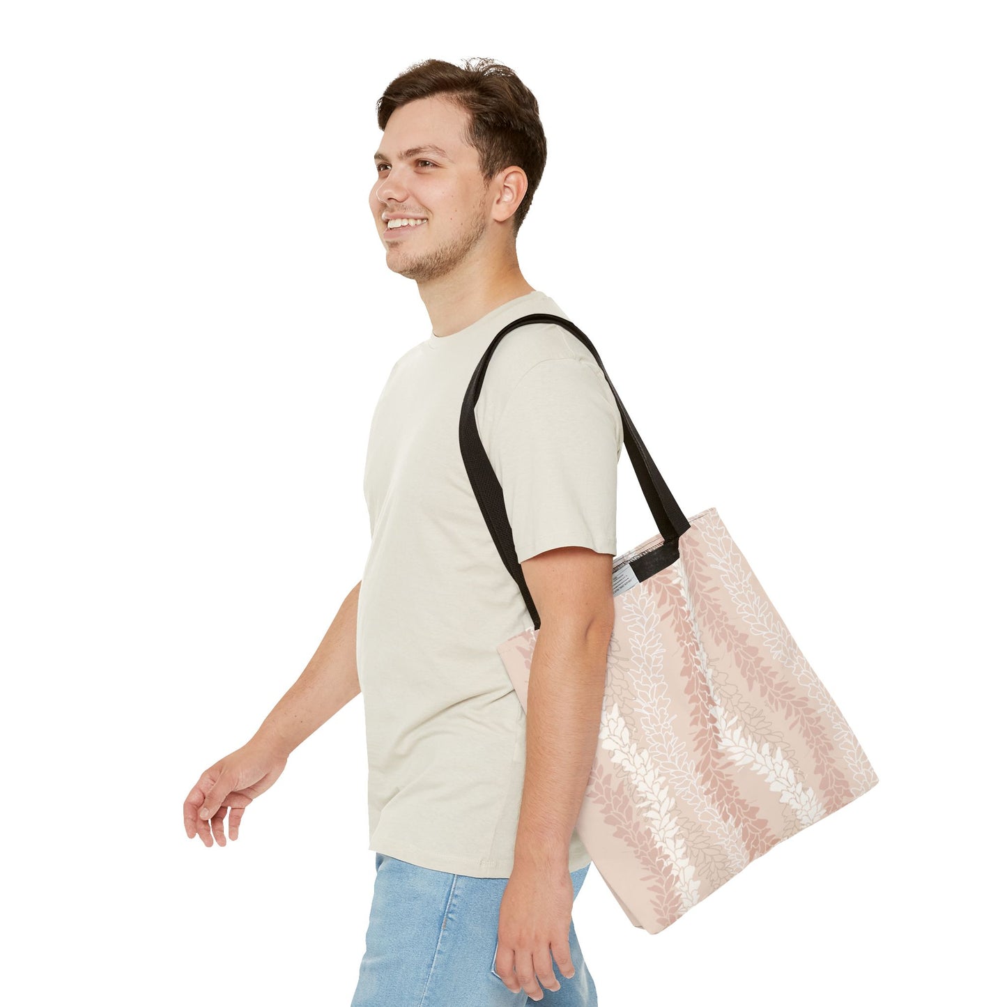 Tote bag- White Ginger Kisses (Peach)