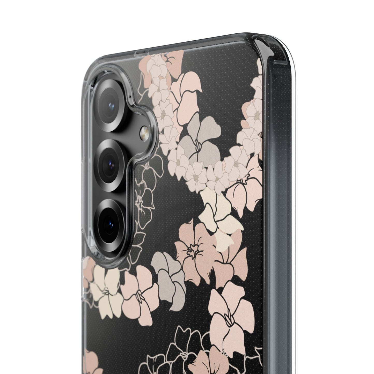 Puakenikeni En Face Flower Leis (Peachy Pinks) CLEAR Case