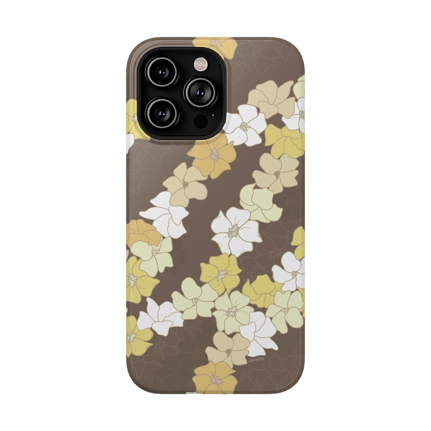Puakenikeni En Face Flower Leis (Brown)