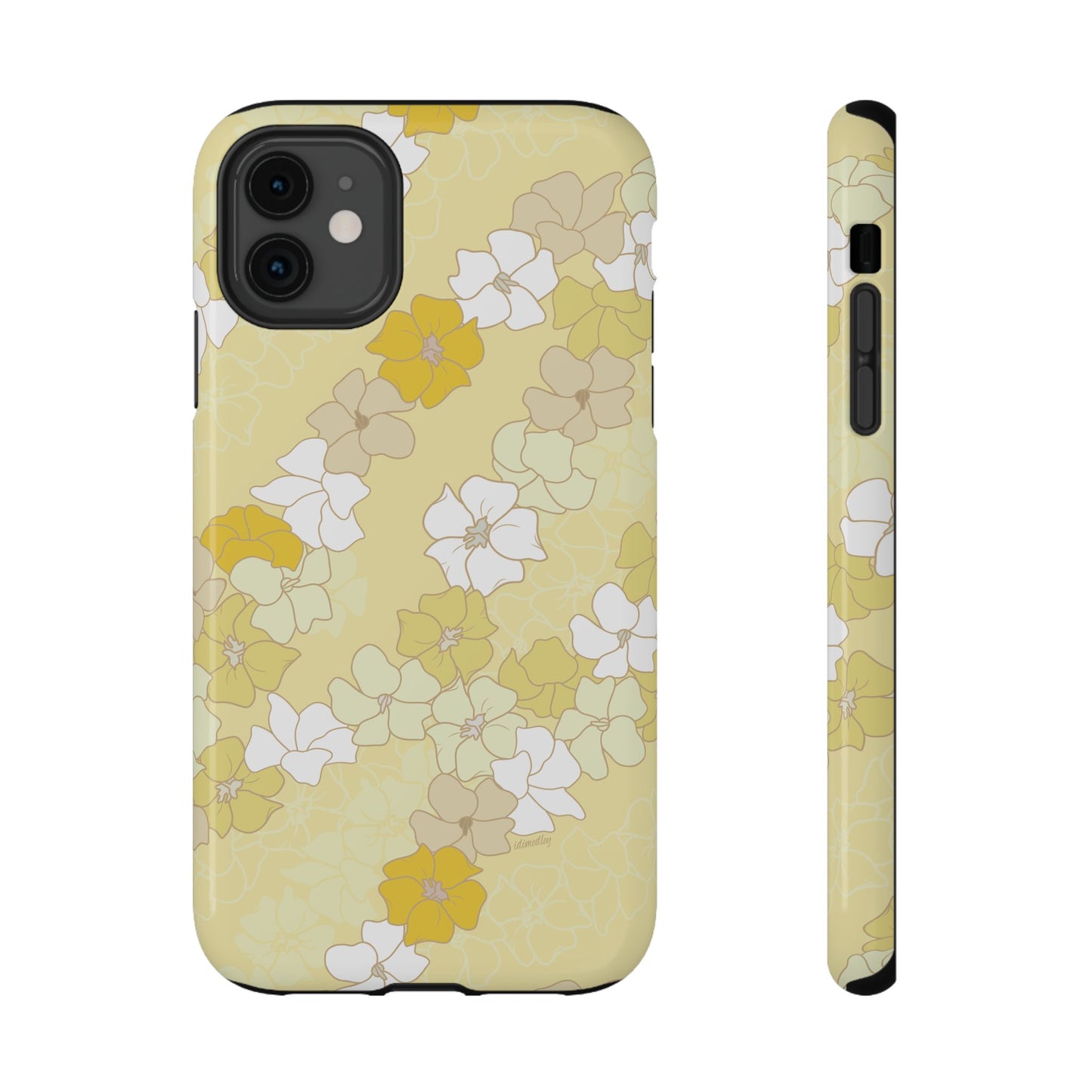 Puakenikeni En Face Flower Leis (Yellow)