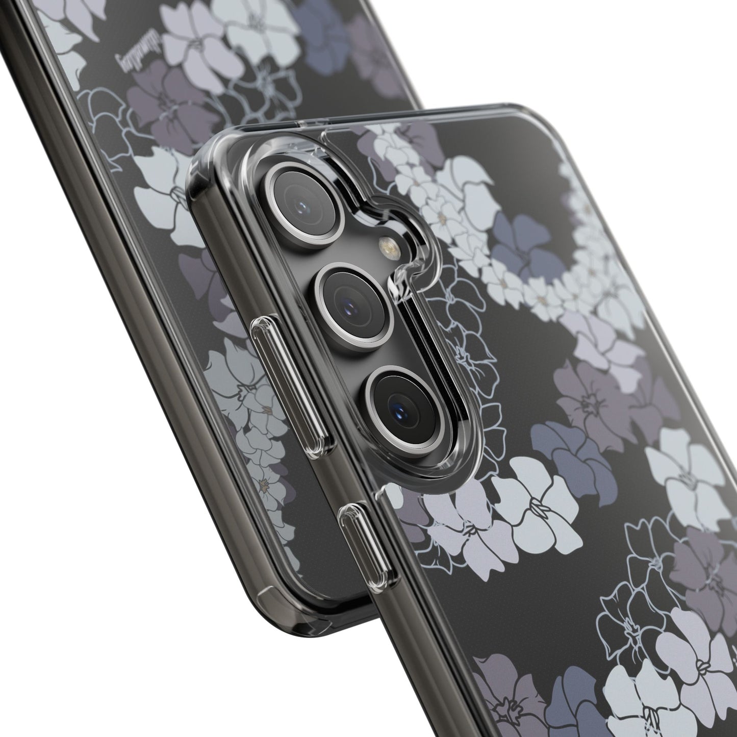 Puakenikeni En Face Flower Leis (Blue and Purple) CLEAR Case