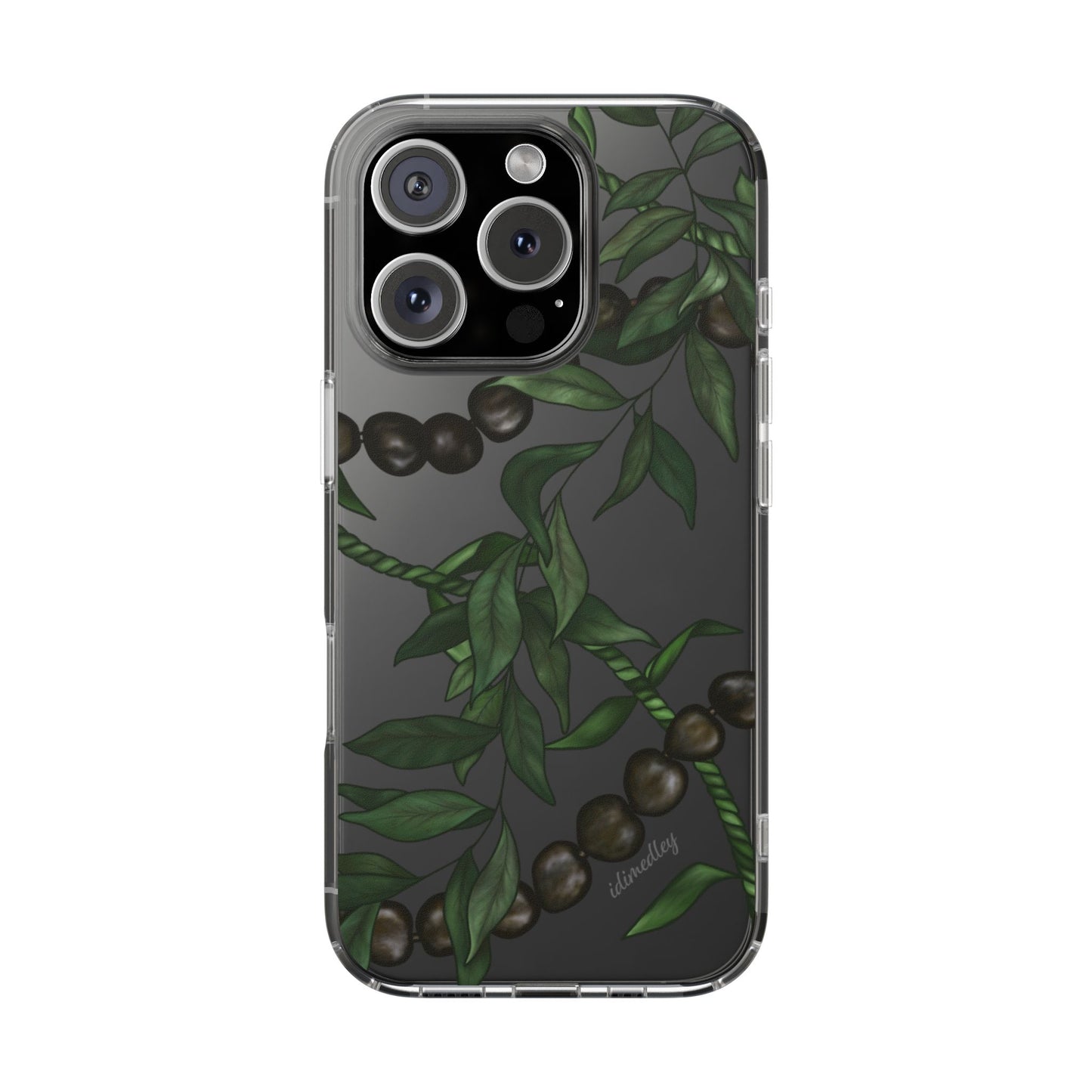Kukui Nut, Maile and Ti Leaf Lei CLEAR Case
