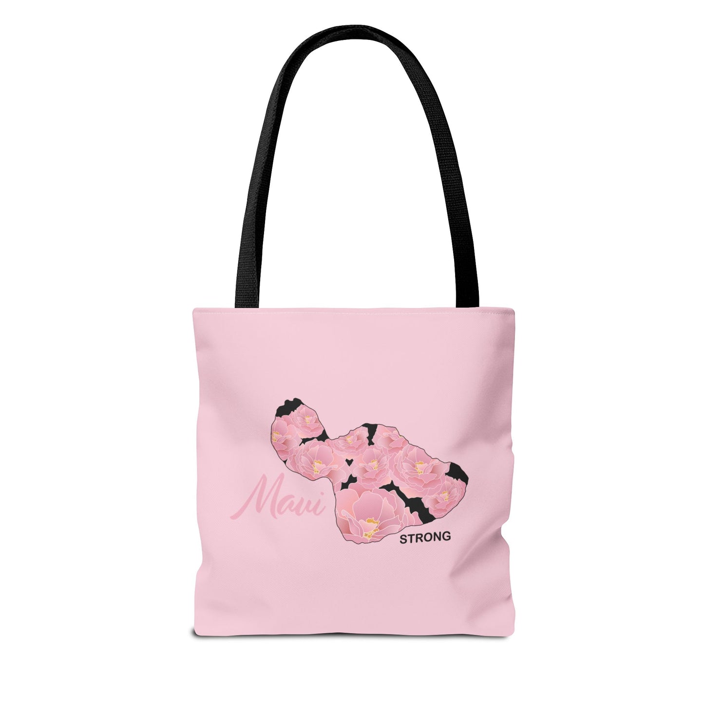 Tote bag- Maui Strong Lokelani Island Pink and Black, Proceeds Donated for Lahaina Wildfire Relief