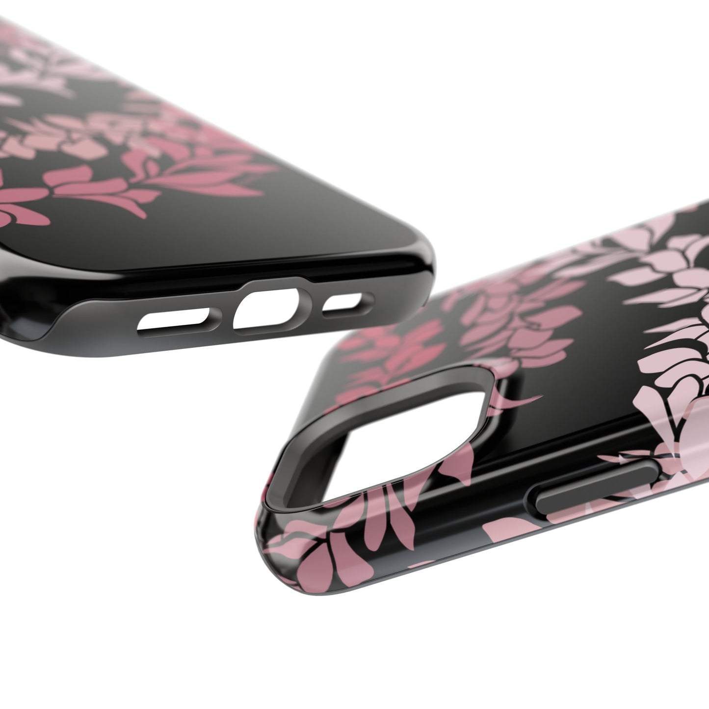 Plumeria Leis in Color Me Pinks (Black)