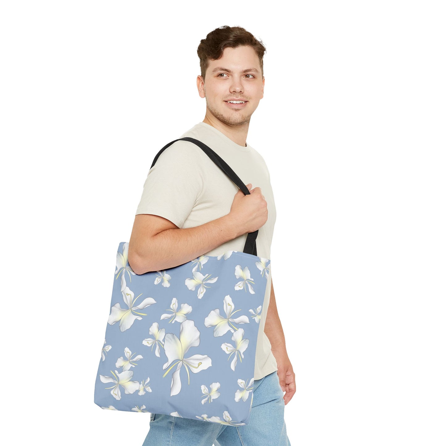 Tote bag- Awapuhi Falling (Cyan)