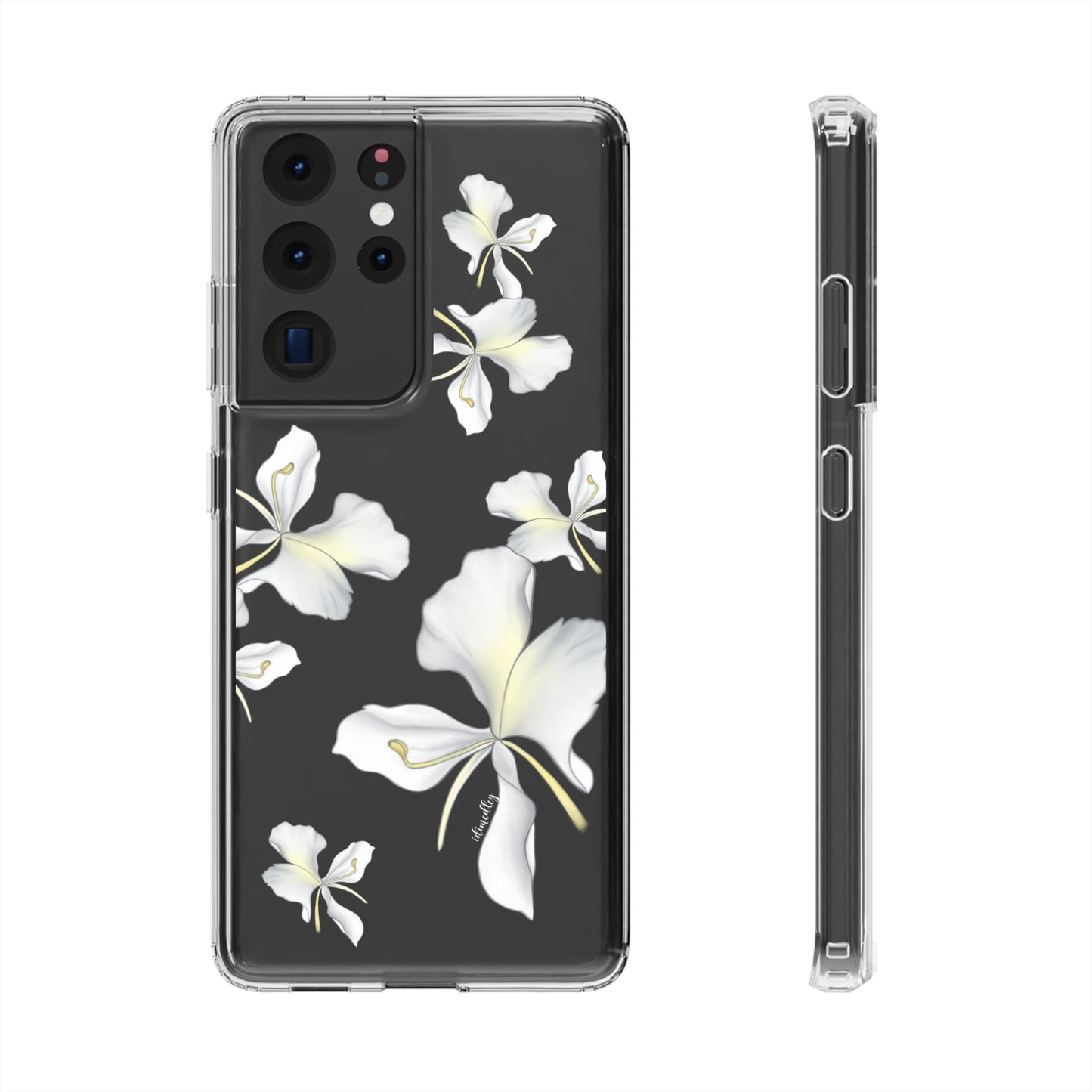 Awapuhi Butterfly Ginger Falling Flowers CLEAR Case