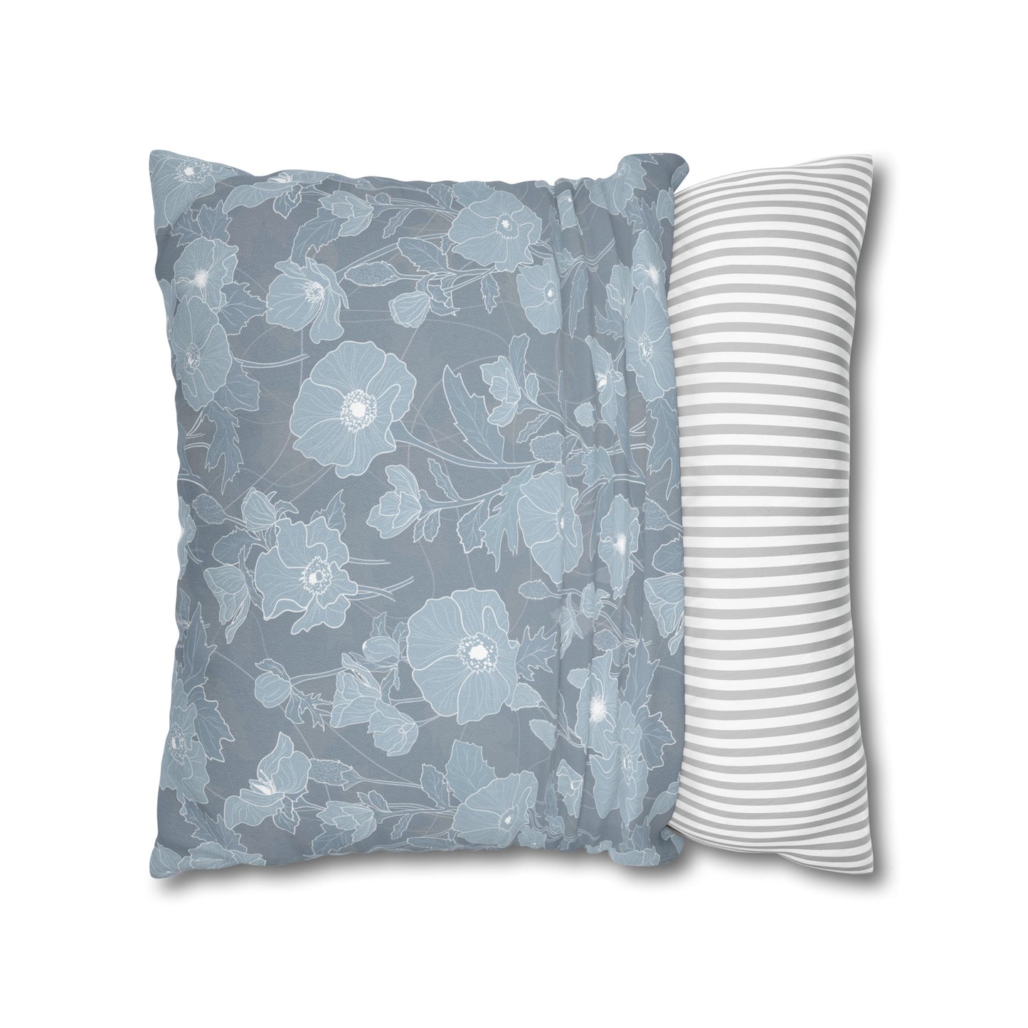 Canvas Throw Pillow Case- Pua Kala in Blue