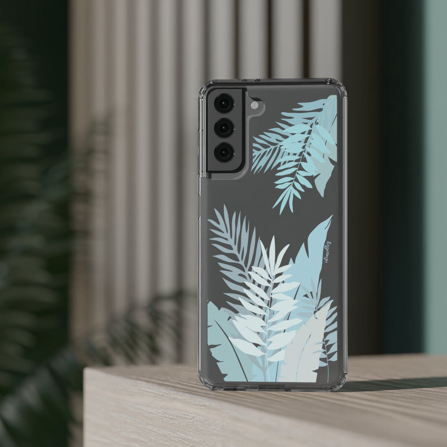 Whispering Leaves (Blue) CLEAR Case